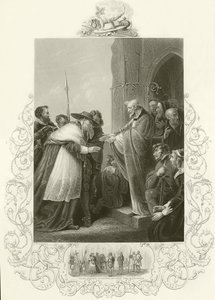 Cardinal Wolsey Entering the Abbey of Leicester by English School