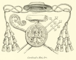 Cardinals Hat, etc by English School