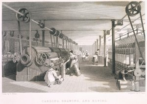 Carding, Drawings and Roving Textiles by English School