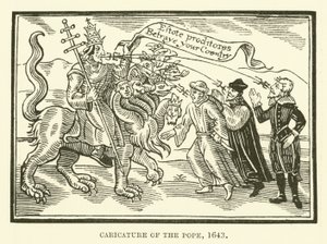Caricature of the pope