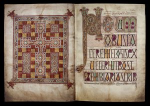 Carpet Page and Incipit Page Introducing St. Jerome