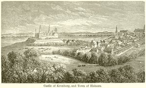 Castle of Kronborg, and Town of Elsinore by English School