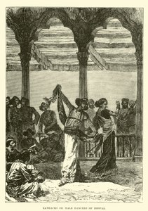 Male Dancers of Bhopal by English School