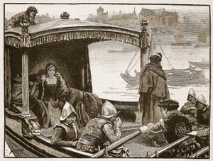 Catherine Howard Being Conveyed to the Tower, Illustration from Cassell