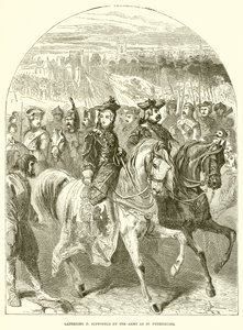 Catherine II Supported by the Army at St. Petersburg by English School