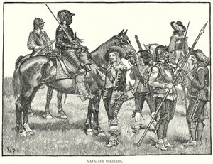 Cavalier Soldiers by English School