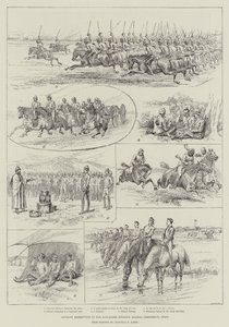 Cavalry Manoeuvres of the Bangalore Division, Madras Presidency, India by English School