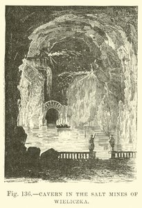 Cavern in the Salt Mines of Wieliczka by English School