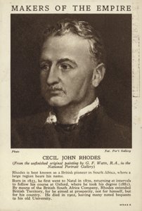 Cecil John Rhodes by English School