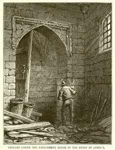 Cellars under the Parliament House in the Reign of James I by English School