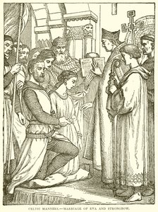 Celtic Manners--Marriage of Eva and Strongbow by English School