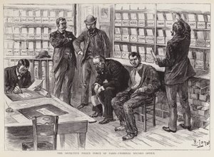 Central record office of the detective police force of Paris, France by English School