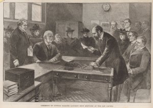 Ceremony of Cutting Faggots (Ancient Rent Services) at the Law Courts