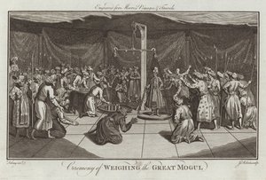 Ceremony of weighing the Great Mogul by English School