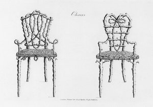 Chairs, from Grotesque Architecture, or Rural Amusement, by William Wrighte, published 1768