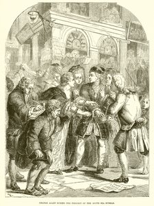 Change Alley during the Frenzy of the South Sea Bubble by English School