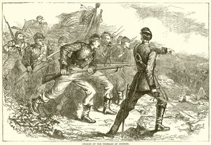 Charge of the Federals at Corinth by English School