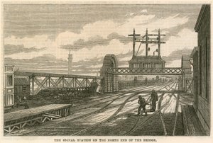 Charing Cross Station, London: The Signal Station on the north end of the bridge