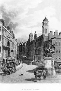 Charing Cross, Looking Up the Strand, 1811 by English School
