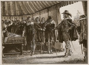 Charles and the Scottish Commissioners, Illustration from Cassell