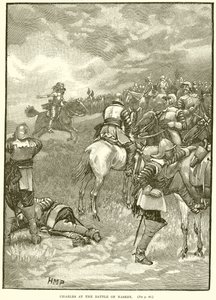 Charles at the Battle of Naseby by English School