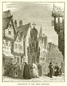 Cheapside in the 16th Century by English School