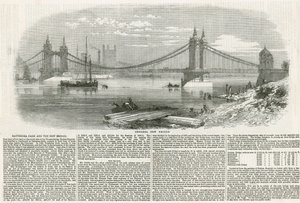 Chelsea Suspension Bridge by English School