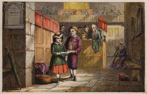 Children in a church