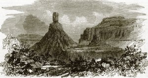 Chimney rocks, on the banks of the Columbia river by English School