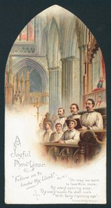 Choir singing in church