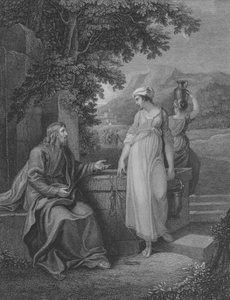 Christ and Woman of Samaria, St John 4, Verse 5-27