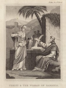 Christ and the Woman of Samaria by English School