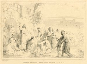 Christ Healing Many Sick People, Matthew IV, 24