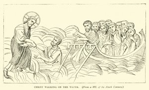 Christ Walking on the Water by English School