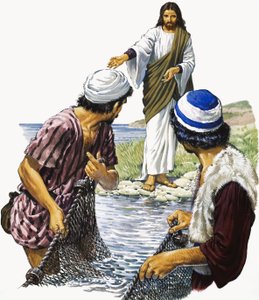 Christ with Fishermen by English School