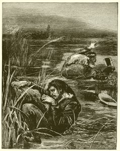 Christian and Pliable in the Slough of Despond by English School