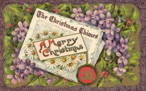 Christmas newspaper, Christmas greetings card, late 19th or early 20th Century