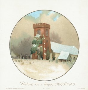 Church in the snow by English School