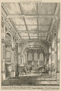 Church of St Peter, Regent Square, London, Proposed Restoration by English School