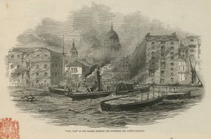 Civil War on the Thames by English School