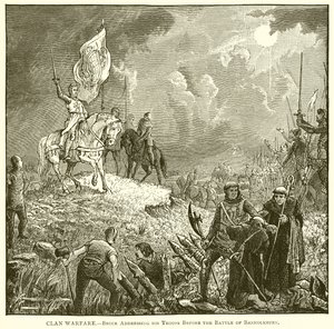 Clan Warfare--Bruce Addressing His Troops before the Battle of Bannockburn by English School