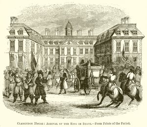 Clarendon House: Arrival of the King in State by English School