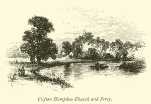 Clifton Hampden Church and Ferry by English School