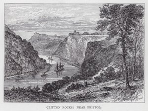 Clifton Rocks, near Bristol (engraving) by English School