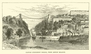 Clifton Suspension Bridge, from Ashton Meadow by English School
