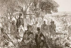 Clive at Plassey, Illustration from Cassell