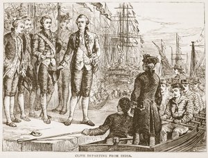 Clive Departing from India, Illustration from Cassell
