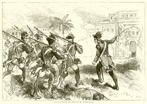 Clive Leading His Men Up to Conjeveram (1751) by English School