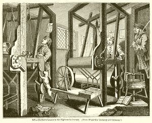 Clothiers Looms in the Eighteenth Century by English School