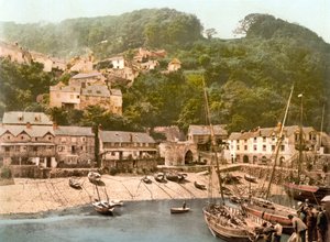 Clovelly Harbour by English School